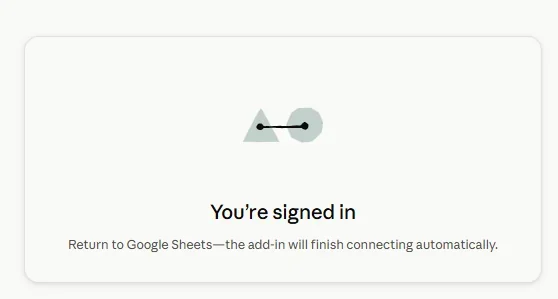 הודעת You're signed in