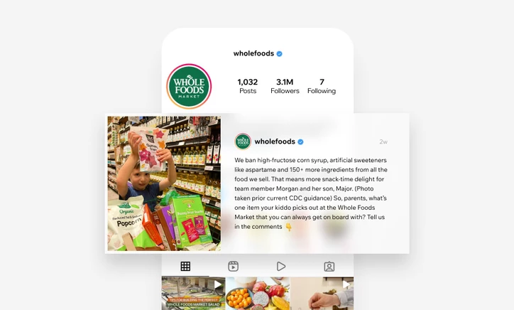 WholeFood Instagram Page