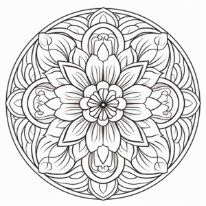 Coloring page, mandala pattern