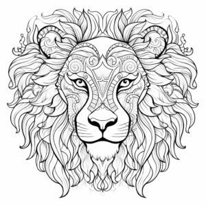 Head Of a Lion Mandela Pattern